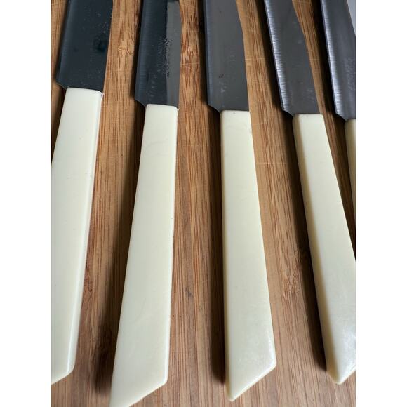 Set Of 12 Kaiser Inox Italy Butter Knives Ivory Handle Retro Mid Century Mod - Picture 4 of 5